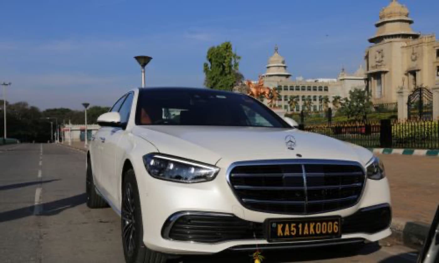 The S-Class before Vidhana Soudha — Bengaluru, home ground